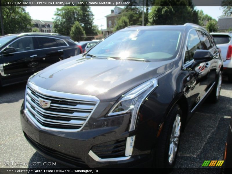 Dark Granite Metallic / Jet Black 2017 Cadillac XT5 Premium Luxury AWD