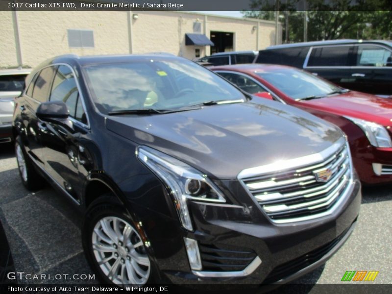 Dark Granite Metallic / Sahara Beige 2017 Cadillac XT5 FWD