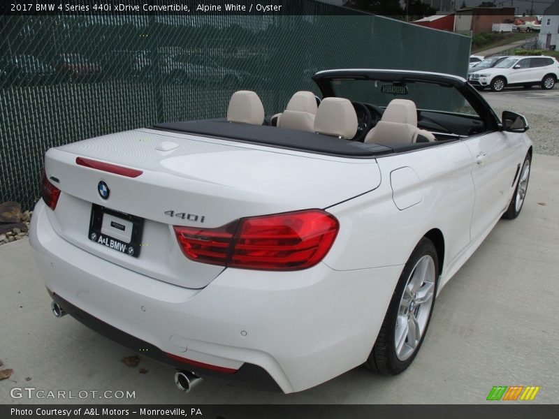 Alpine White / Oyster 2017 BMW 4 Series 440i xDrive Convertible
