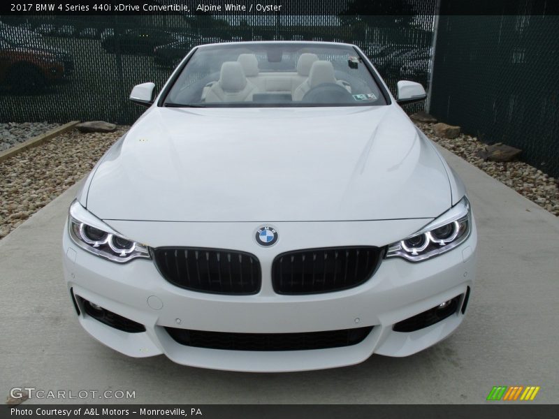 Alpine White / Oyster 2017 BMW 4 Series 440i xDrive Convertible