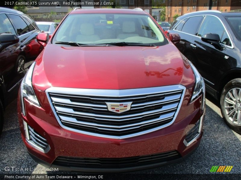 Red Passion Tintcoat / Cirrus 2017 Cadillac XT5 Luxury AWD