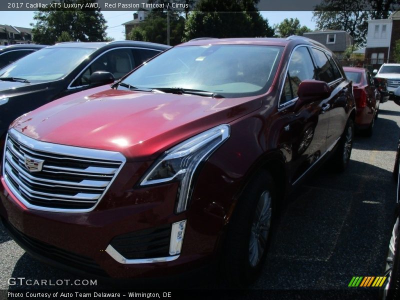 Red Passion Tintcoat / Cirrus 2017 Cadillac XT5 Luxury AWD