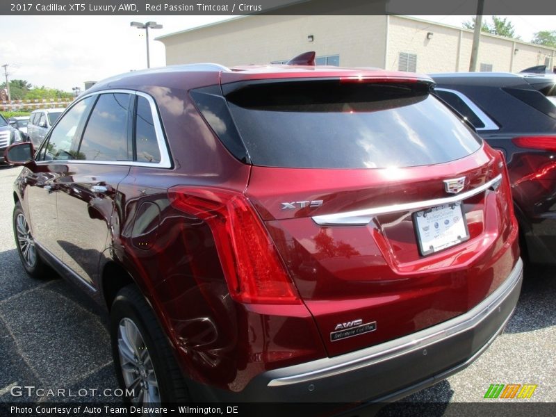 Red Passion Tintcoat / Cirrus 2017 Cadillac XT5 Luxury AWD