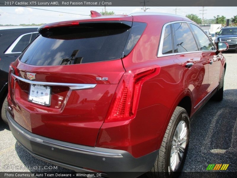 Red Passion Tintcoat / Cirrus 2017 Cadillac XT5 Luxury AWD