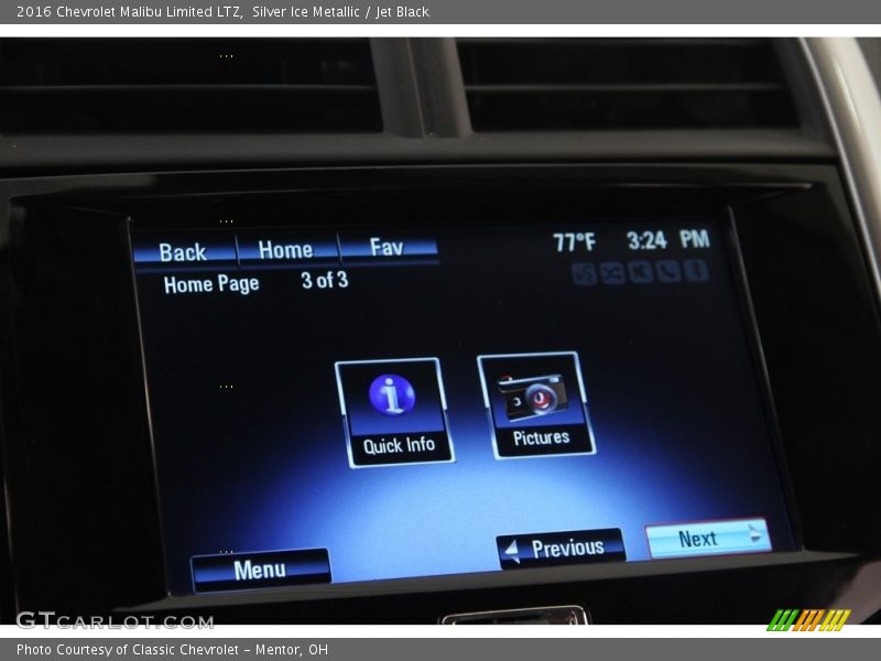 Silver Ice Metallic / Jet Black 2016 Chevrolet Malibu Limited LTZ