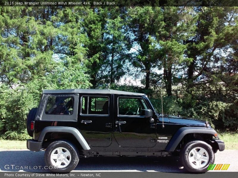 Black / Black 2016 Jeep Wrangler Unlimited Willys Wheeler 4x4