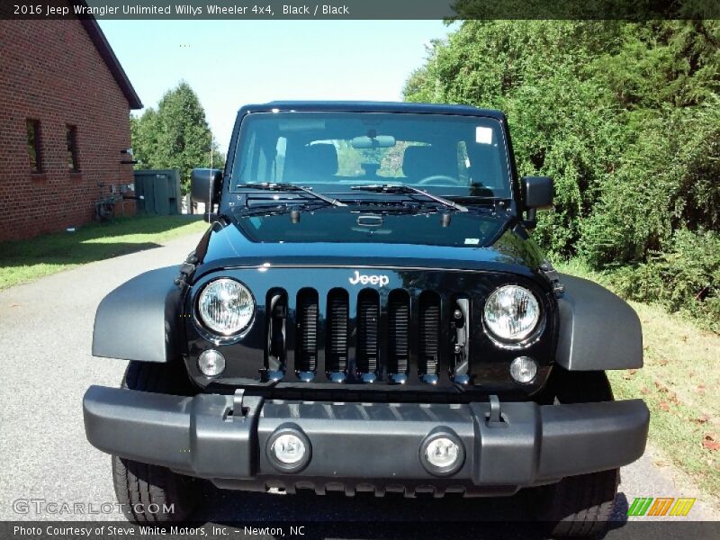 Black / Black 2016 Jeep Wrangler Unlimited Willys Wheeler 4x4