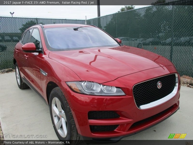 Italian Racing Red / Jet 2017 Jaguar F-PACE 35t AWD Premium