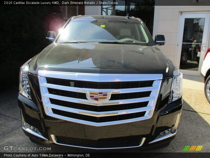 Dark Emerald Metallic / Shale/Cocoa 2016 Cadillac Escalade Luxury 4WD