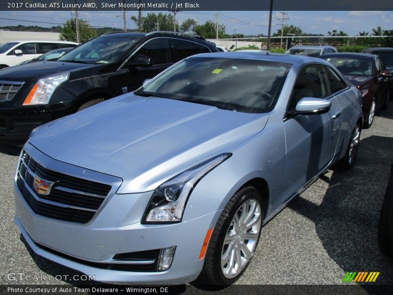 Silver Moonlight Metallic / Jet Black 2017 Cadillac ATS Luxury AWD