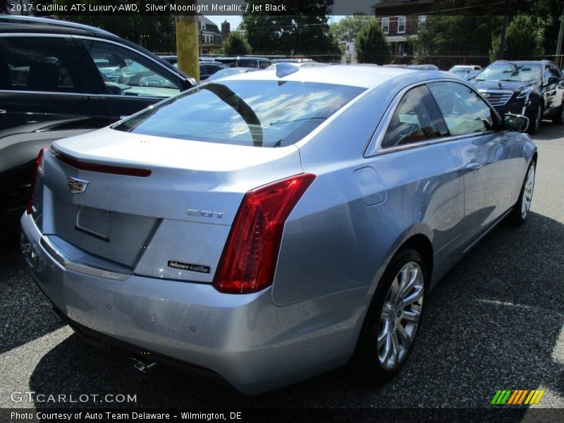Silver Moonlight Metallic / Jet Black 2017 Cadillac ATS Luxury AWD