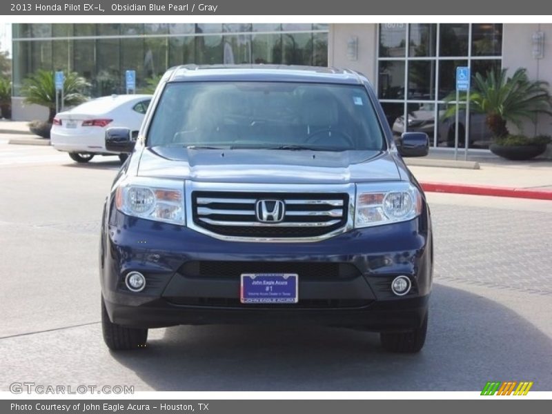 Obsidian Blue Pearl / Gray 2013 Honda Pilot EX-L