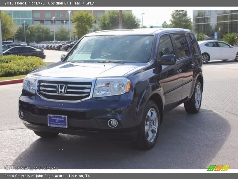 Obsidian Blue Pearl / Gray 2013 Honda Pilot EX-L