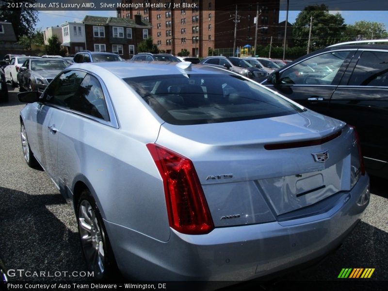 Silver Moonlight Metallic / Jet Black 2017 Cadillac ATS Luxury AWD