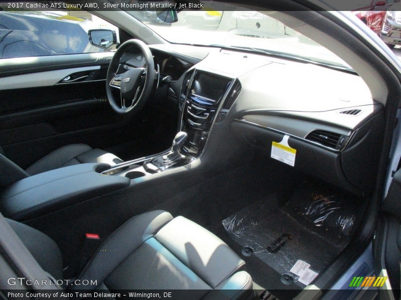 Silver Moonlight Metallic / Jet Black 2017 Cadillac ATS Luxury AWD