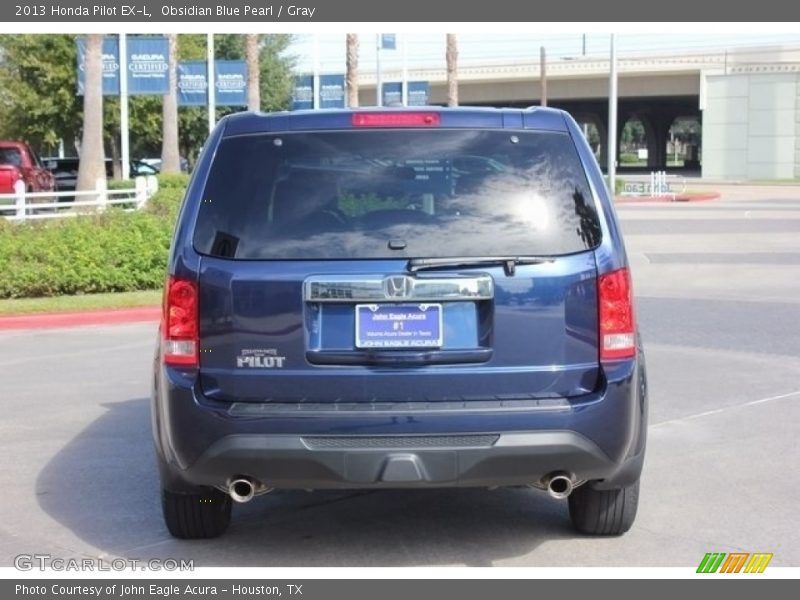 Obsidian Blue Pearl / Gray 2013 Honda Pilot EX-L