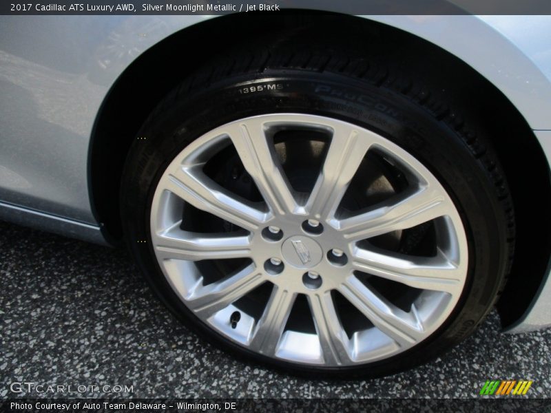 Silver Moonlight Metallic / Jet Black 2017 Cadillac ATS Luxury AWD