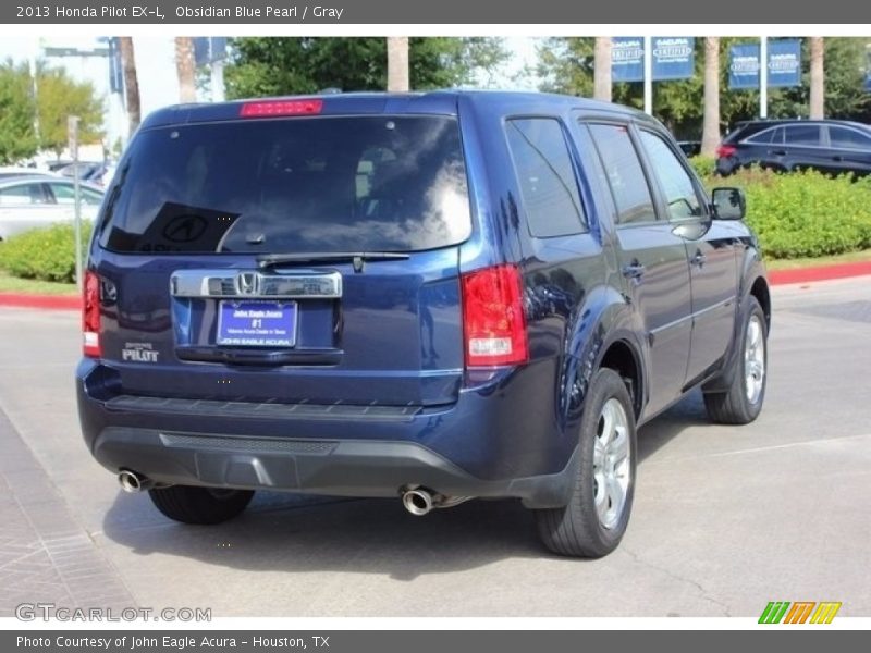 Obsidian Blue Pearl / Gray 2013 Honda Pilot EX-L