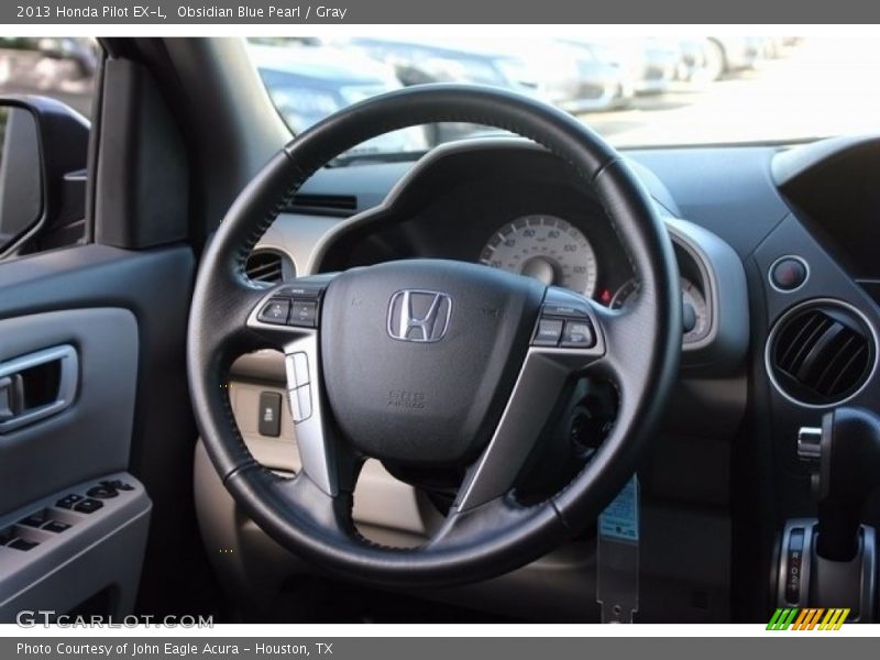 Obsidian Blue Pearl / Gray 2013 Honda Pilot EX-L