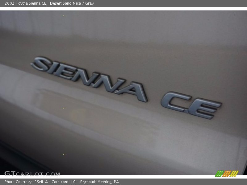 Desert Sand Mica / Gray 2002 Toyota Sienna CE