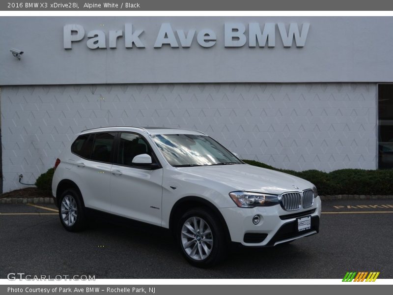 Alpine White / Black 2016 BMW X3 xDrive28i