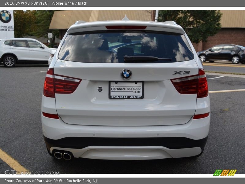 Alpine White / Black 2016 BMW X3 xDrive28i