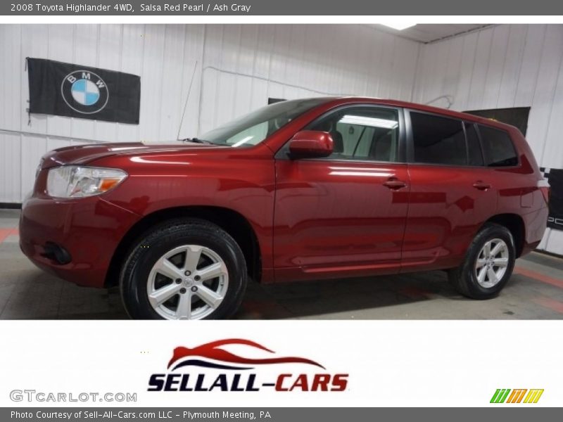 Salsa Red Pearl / Ash Gray 2008 Toyota Highlander 4WD