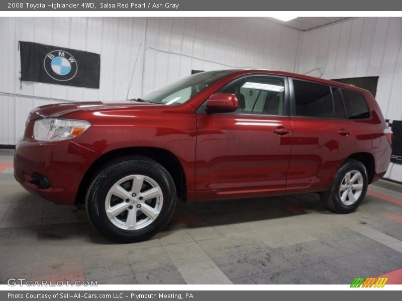 Salsa Red Pearl / Ash Gray 2008 Toyota Highlander 4WD
