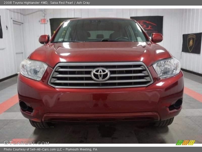 Salsa Red Pearl / Ash Gray 2008 Toyota Highlander 4WD