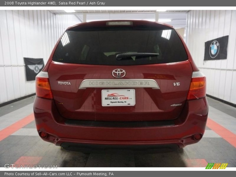 Salsa Red Pearl / Ash Gray 2008 Toyota Highlander 4WD