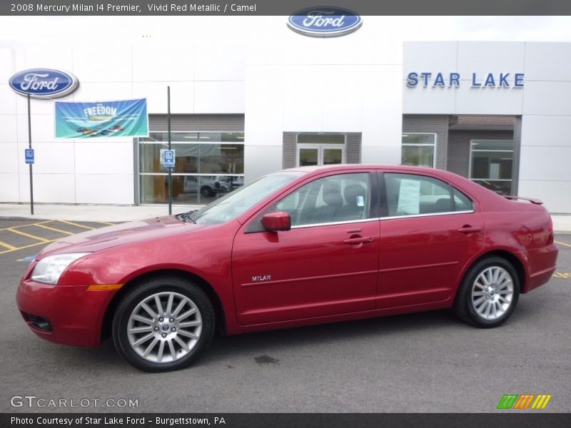 Vivid Red Metallic / Camel 2008 Mercury Milan I4 Premier