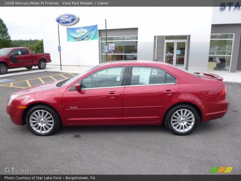 Vivid Red Metallic / Camel 2008 Mercury Milan I4 Premier