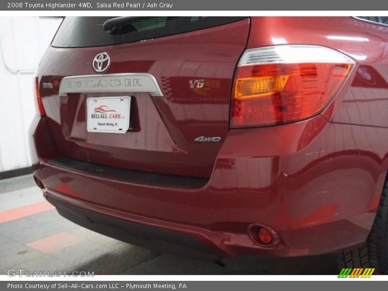 Salsa Red Pearl / Ash Gray 2008 Toyota Highlander 4WD
