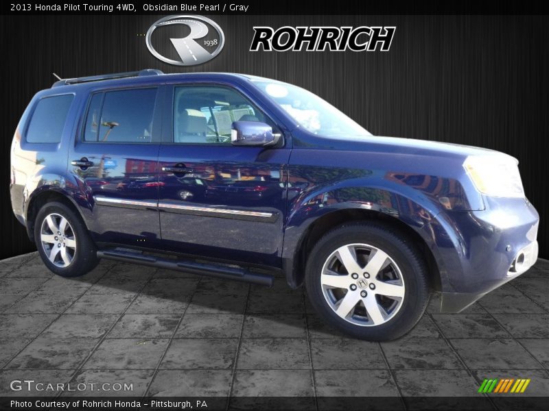 Obsidian Blue Pearl / Gray 2013 Honda Pilot Touring 4WD