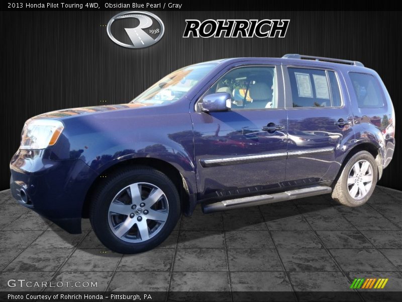 Obsidian Blue Pearl / Gray 2013 Honda Pilot Touring 4WD