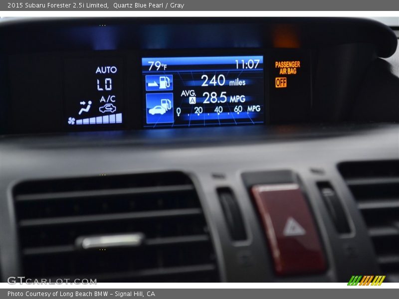 Quartz Blue Pearl / Gray 2015 Subaru Forester 2.5i Limited