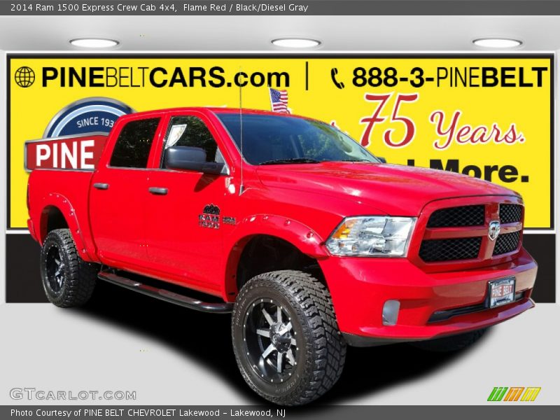 Flame Red / Black/Diesel Gray 2014 Ram 1500 Express Crew Cab 4x4