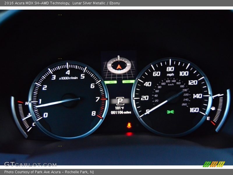Lunar Silver Metallic / Ebony 2016 Acura MDX SH-AWD Technology