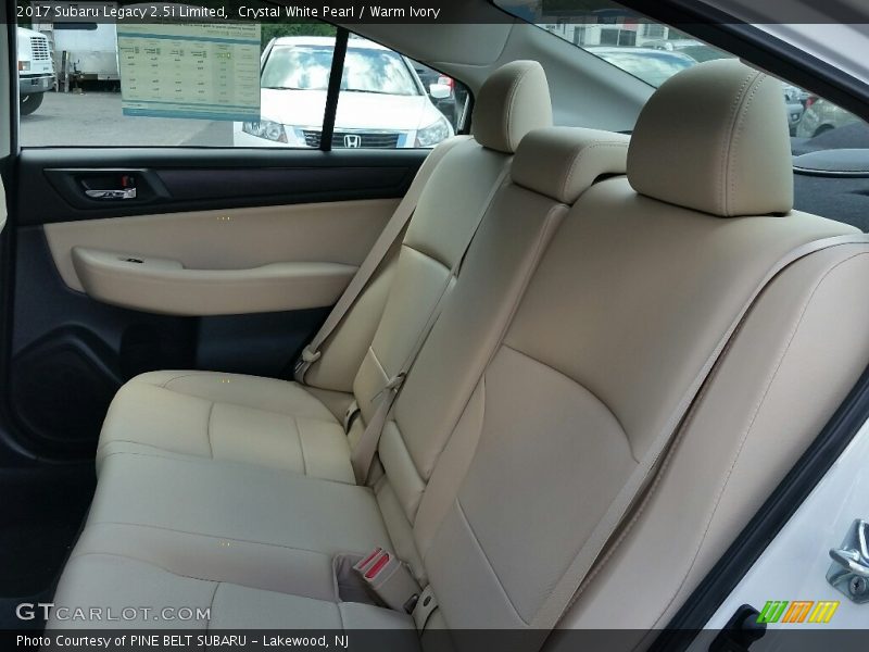 Rear Seat of 2017 Legacy 2.5i Limited