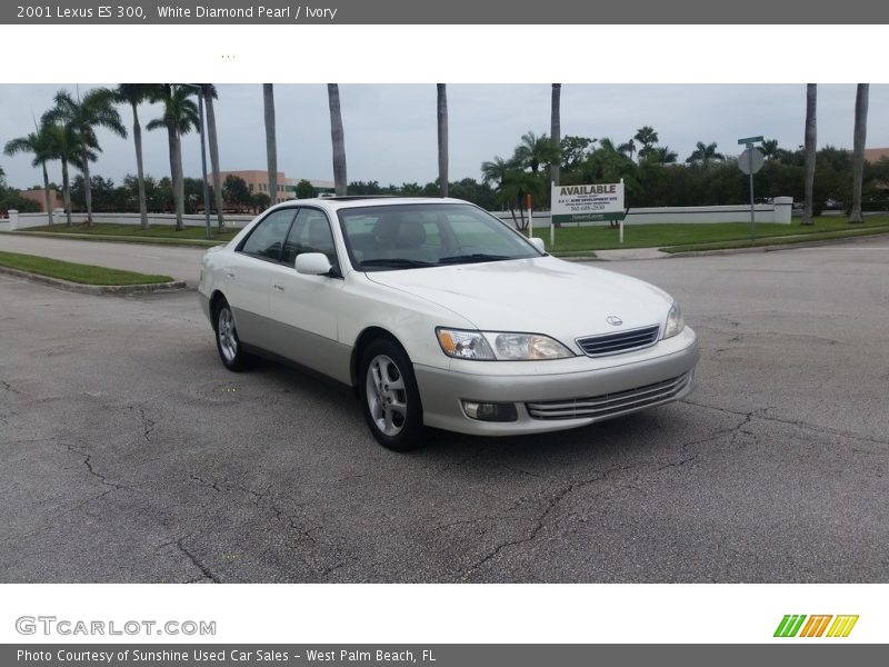 White Diamond Pearl / Ivory 2001 Lexus ES 300