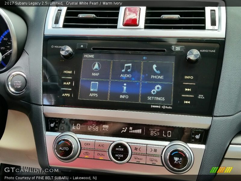 Controls of 2017 Legacy 2.5i Limited