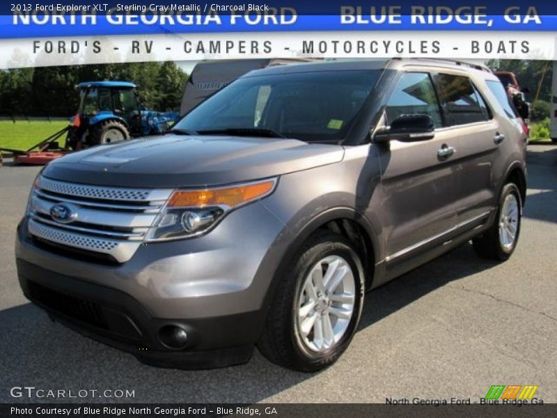 Sterling Gray Metallic / Charcoal Black 2013 Ford Explorer XLT