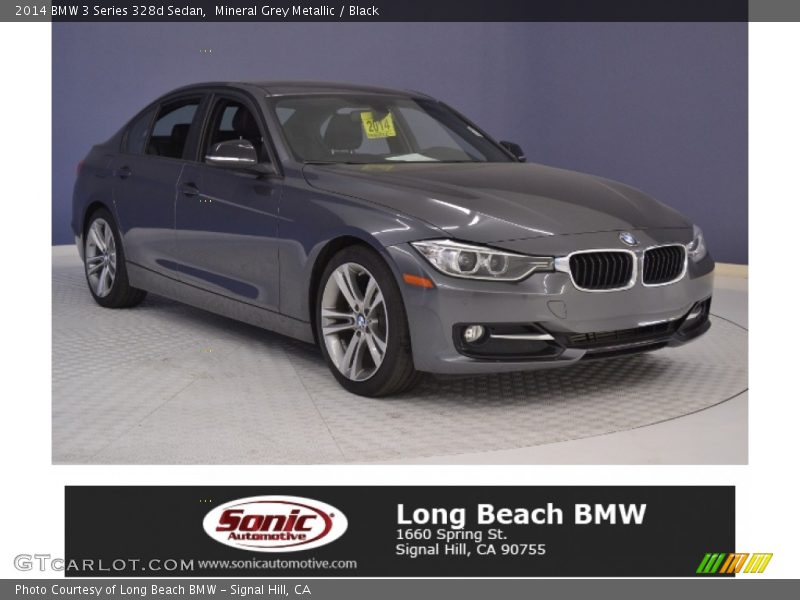 Mineral Grey Metallic / Black 2014 BMW 3 Series 328d Sedan