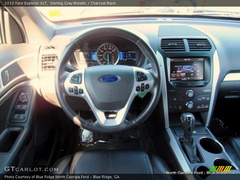 Sterling Gray Metallic / Charcoal Black 2013 Ford Explorer XLT