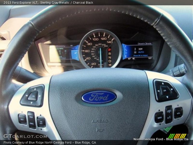 Sterling Gray Metallic / Charcoal Black 2013 Ford Explorer XLT