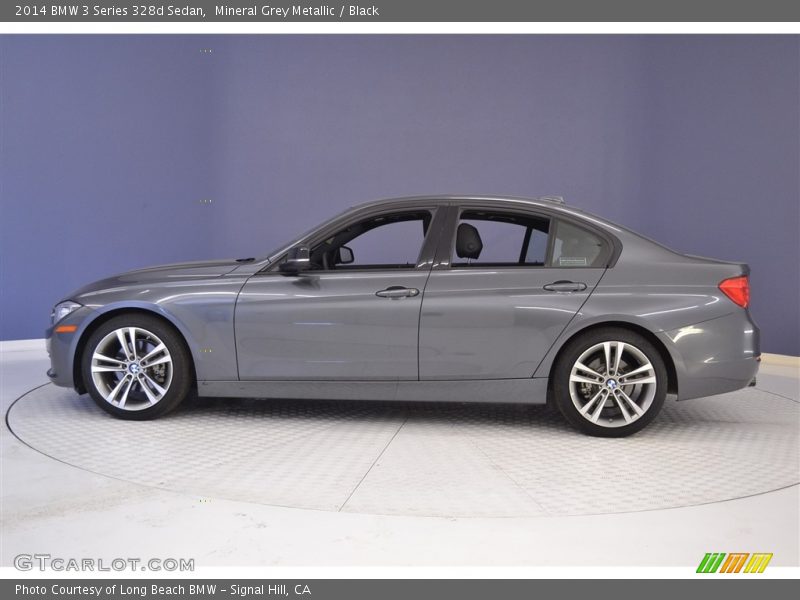 Mineral Grey Metallic / Black 2014 BMW 3 Series 328d Sedan