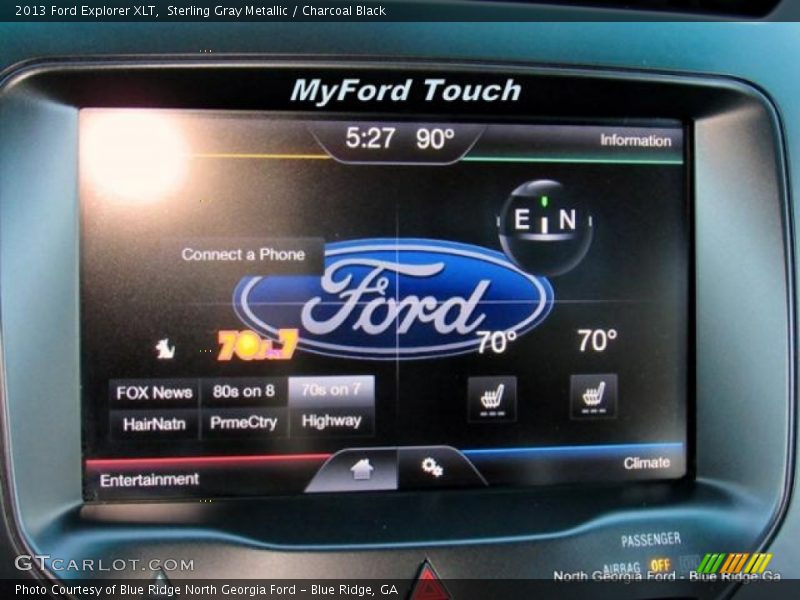 Sterling Gray Metallic / Charcoal Black 2013 Ford Explorer XLT