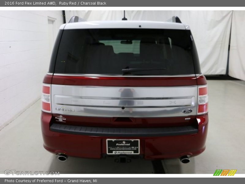 Ruby Red / Charcoal Black 2016 Ford Flex Limited AWD