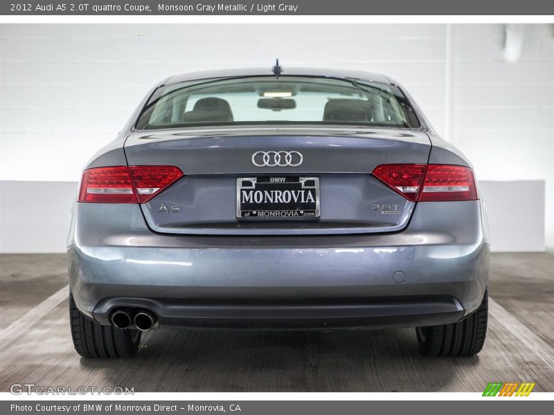 Monsoon Gray Metallic / Light Gray 2012 Audi A5 2.0T quattro Coupe