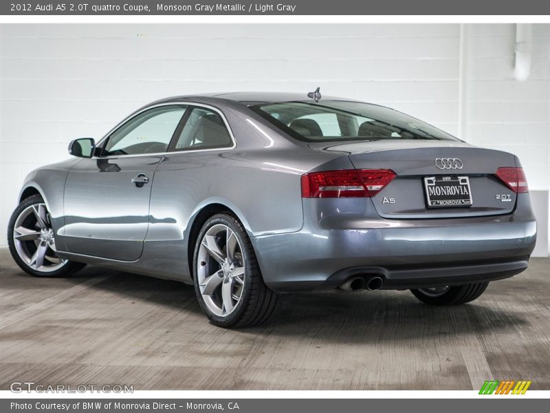 Monsoon Gray Metallic / Light Gray 2012 Audi A5 2.0T quattro Coupe